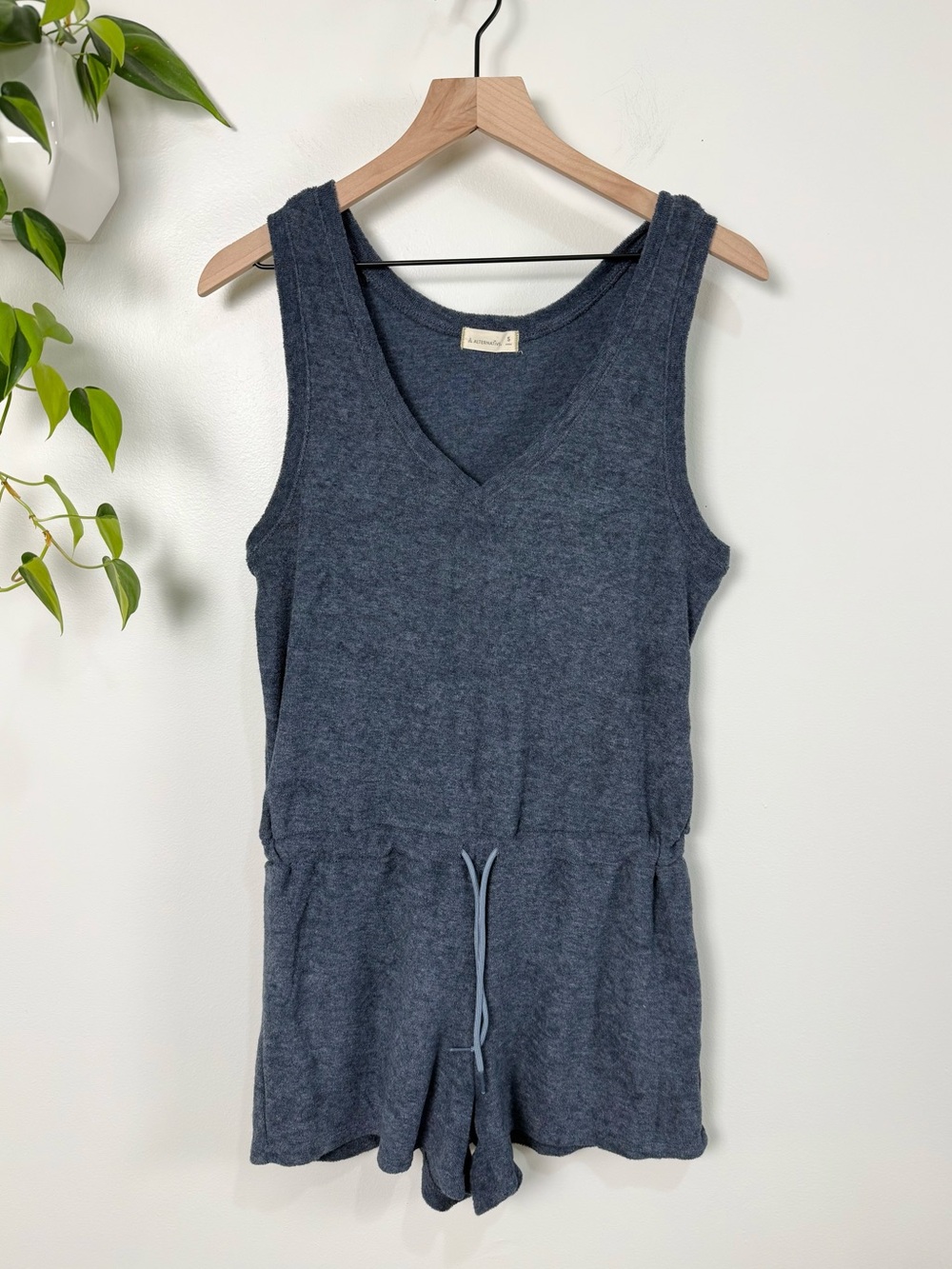 Alternative Apparel Eco Terry Blue Romper S Loungewear Beach Recycled Athleisure